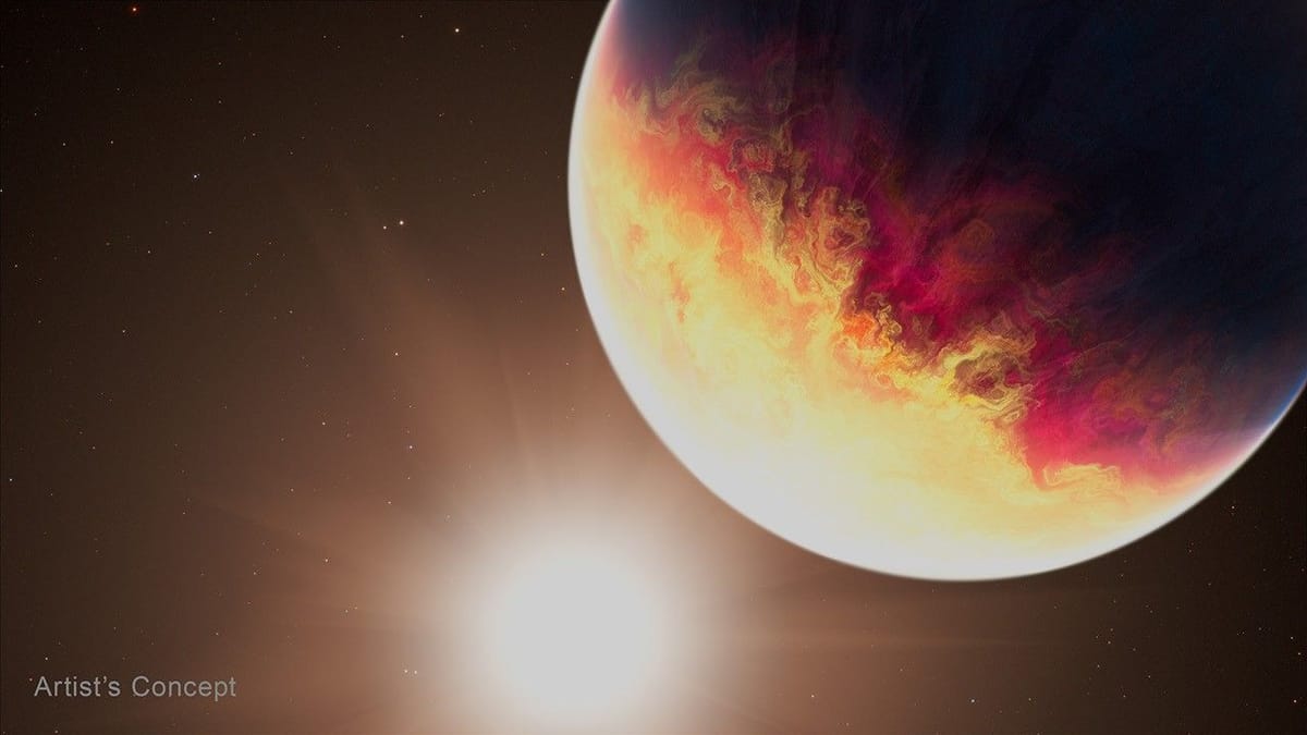 NASA韦伯望远镜捕捉到系外行星被炙烤