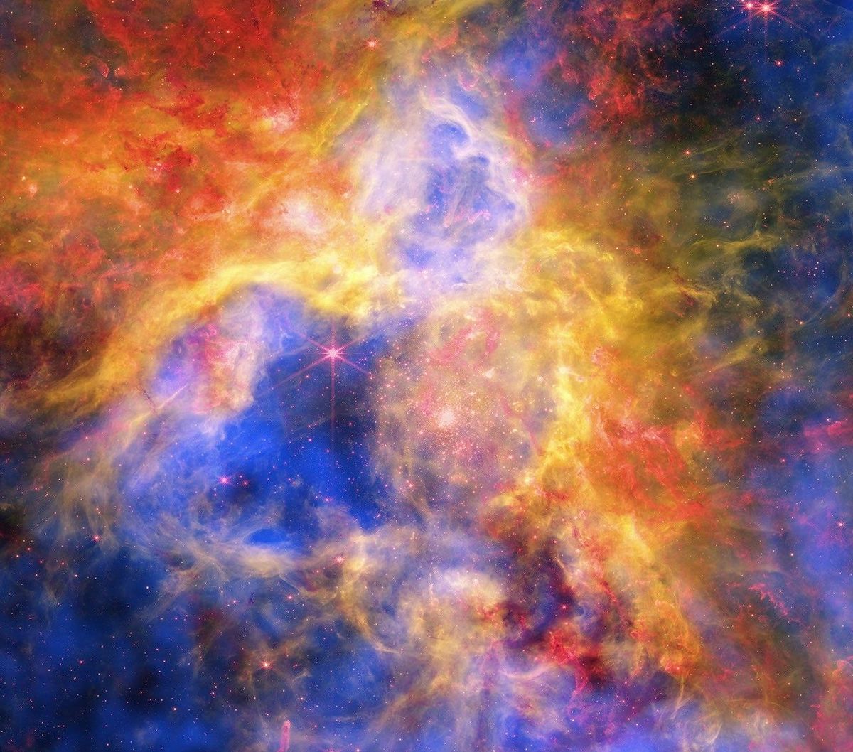 蜘蛛星云的多彩拼贴画