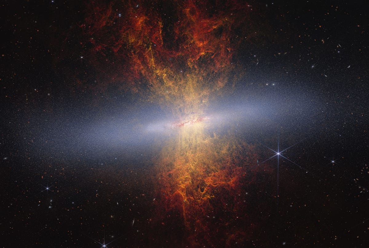 NASA韦伯望远镜精确定位雪茄星系内数百万颗恒星