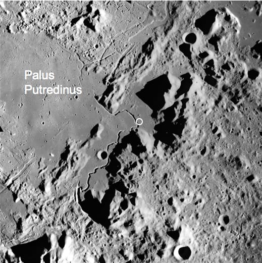 Apollo 15 landing site at Hadley-Apennine