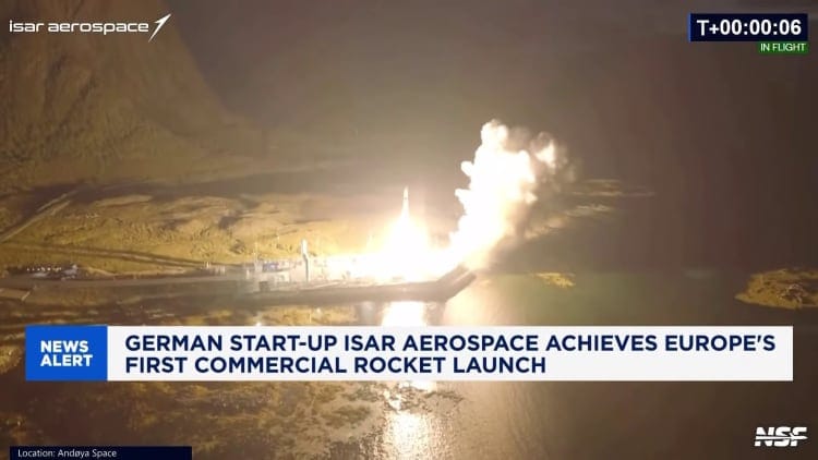 Isar Aerospace makes history with Europe's first commercial rocket launch