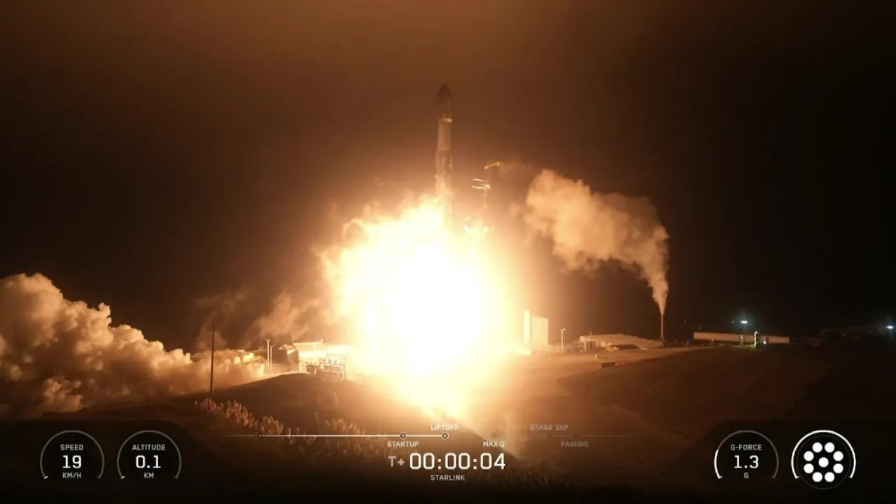 SpaceX launch from Vandenberg Space Force Base in Southern California