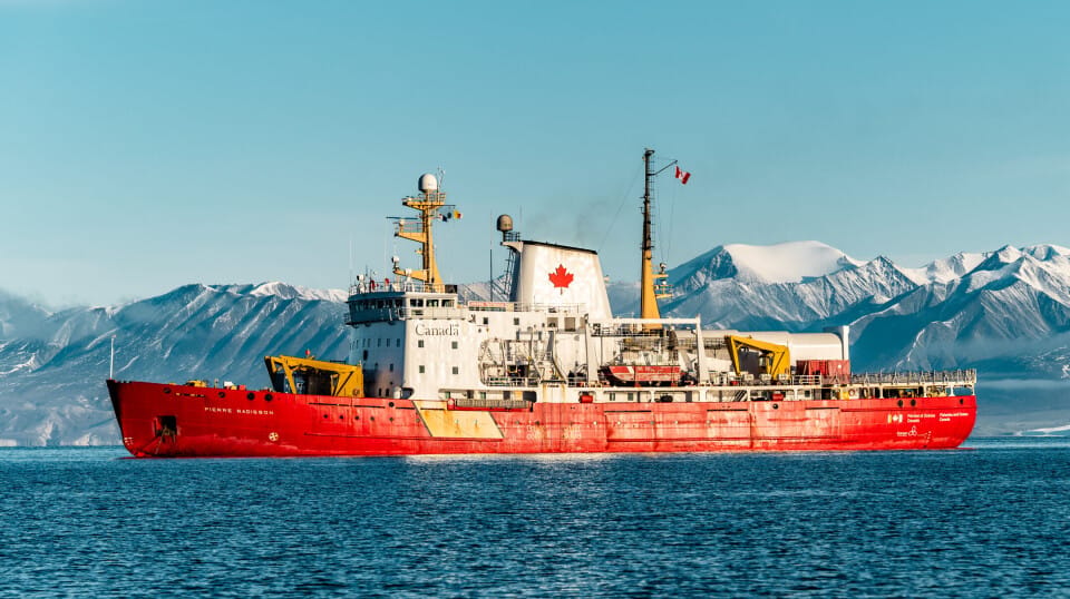 Den canadiske kystvaktens aldrende isbrytere som CCGS Pierre Radisson fra 70-tallet skal erstattes.