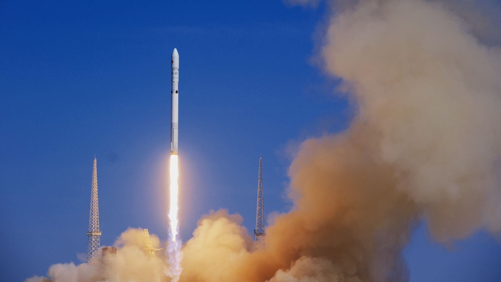 A photo of the Long March 12B launching from the Dongfeng Commercial Space Innovation Test Zone in Inner Mongolia on June 1, 2026.