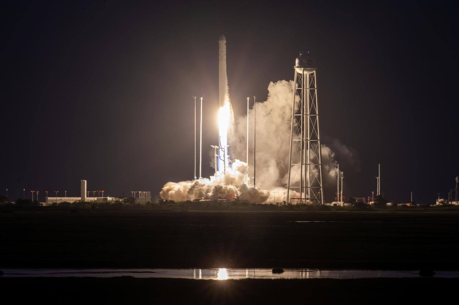 Antares 230+ liftoff at night (NG-19)
