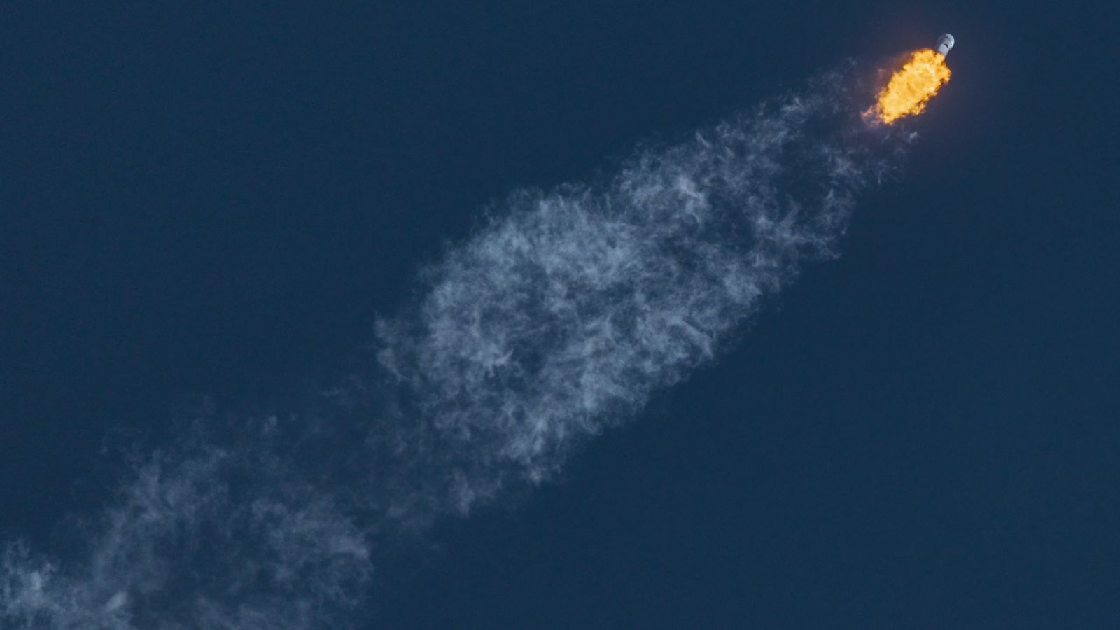 A photo of the Long March 12B in flight after launch on June 1, 2026.