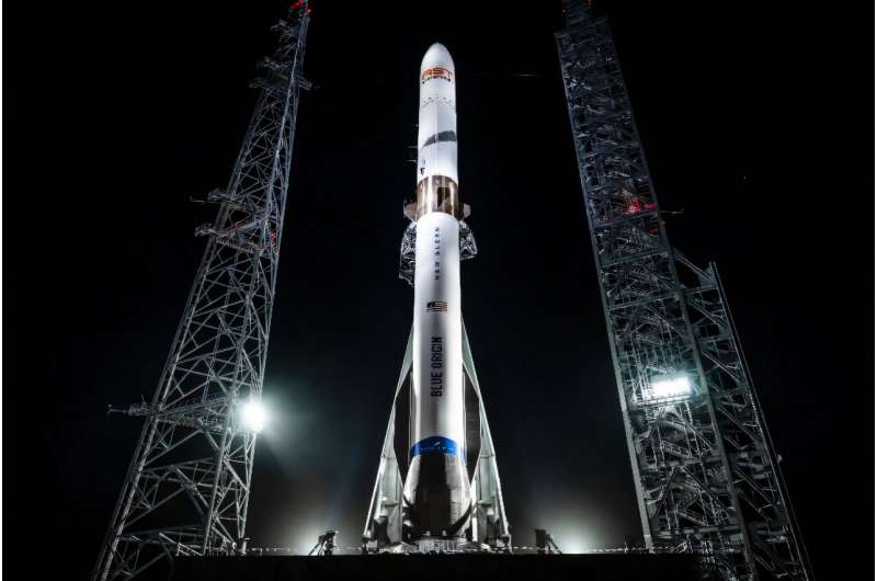 Blue Origin's New Glenn rocket at Launch Complex 36 at the Kennedy Space Center in Florida on April 12, 2026. Blue Origin's New Glenn rocket at Launch Complex 36 at the Kennedy Space Center in Florida on April 12, 2026