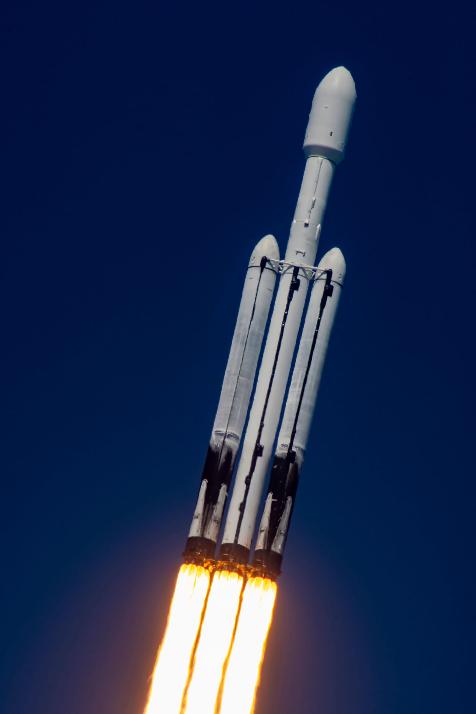 Falcon Heavy launch with Europa Clipper (Side View)