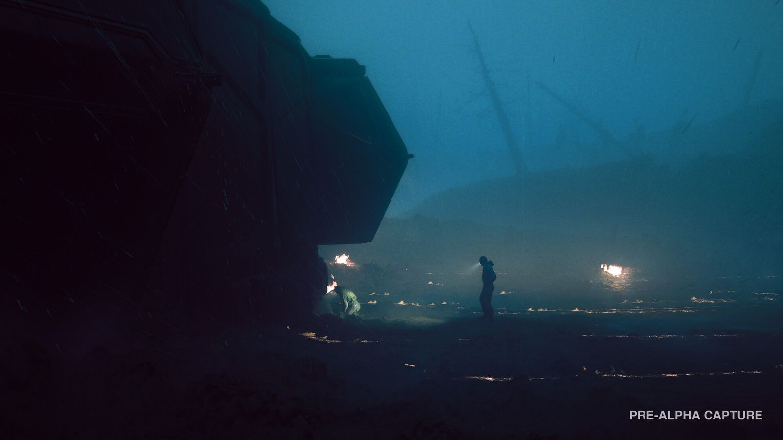 Pre-alpha screenshot from sci-fi horror game Alien Isolation 2