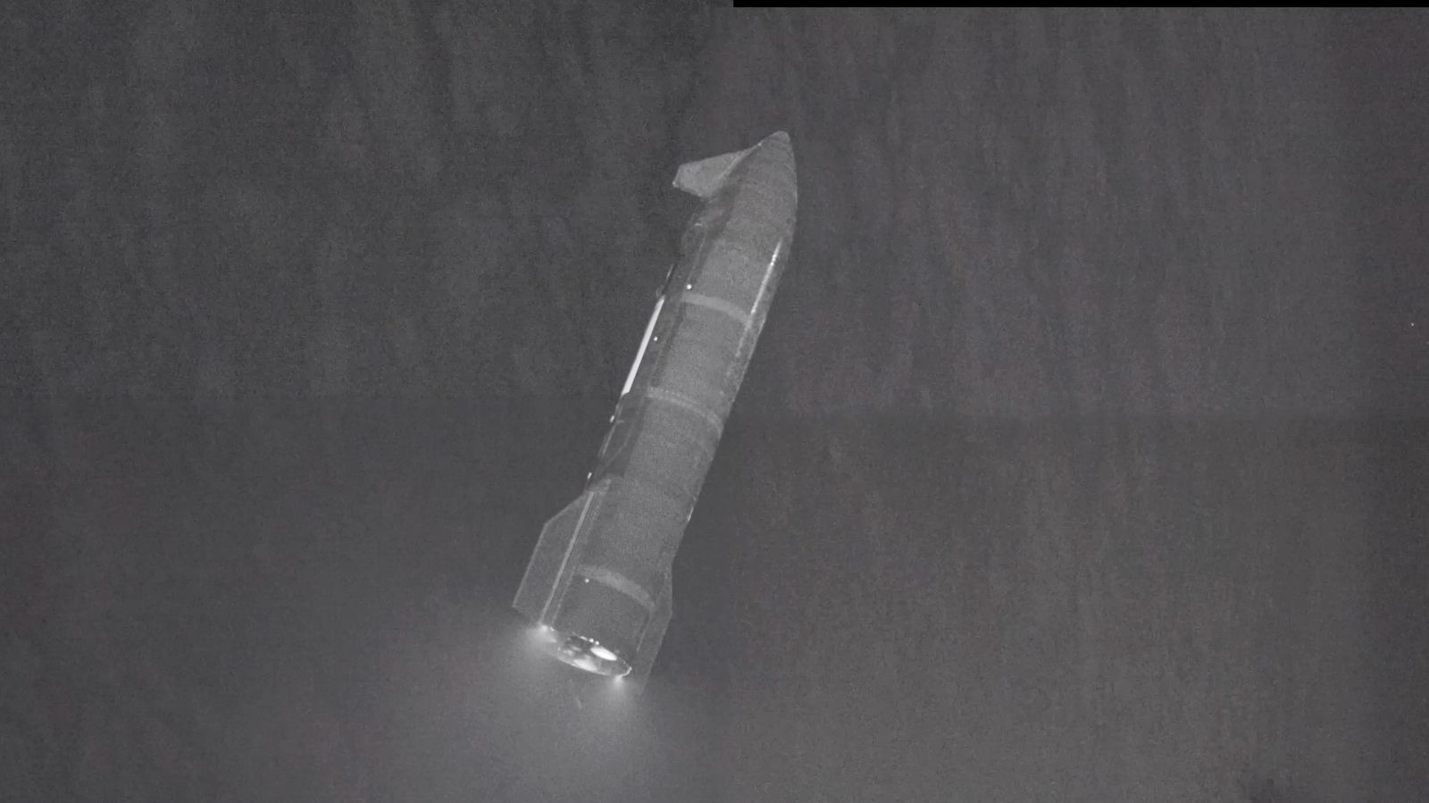 The upper stage of SpaceX's Starship megarocket, seen here on July 24 during the vehicle's 13th test flight by one of the company's Starlink V3 satellites.