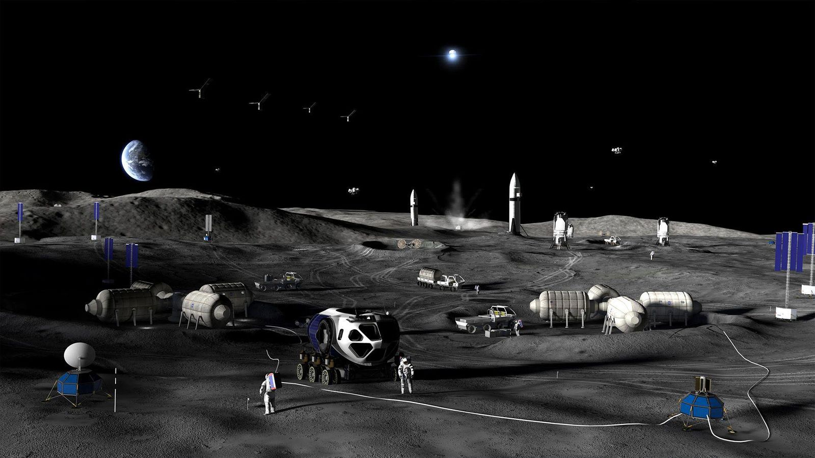A CGI image of what the Moon base might look like