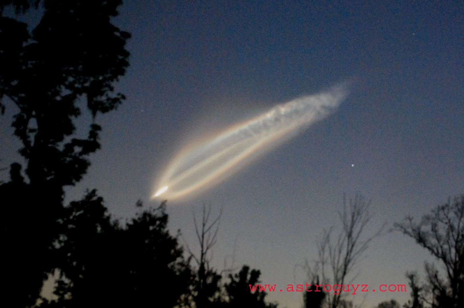 The launch of STS-131, as seen from Hudson, Florida. Credit: Dave Dickinson.