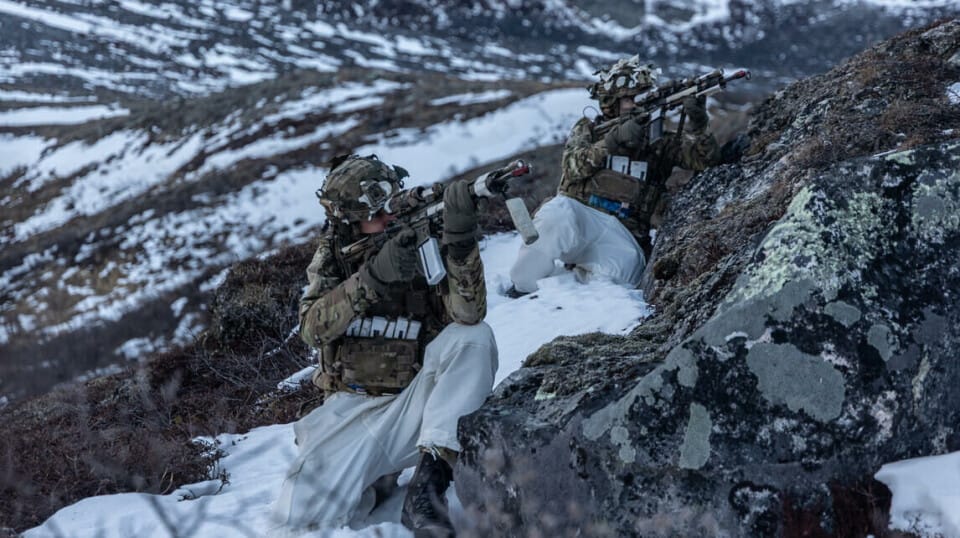 Danske soldater på trening på Grønland.