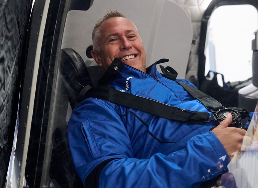Aaron Newman in flight suit