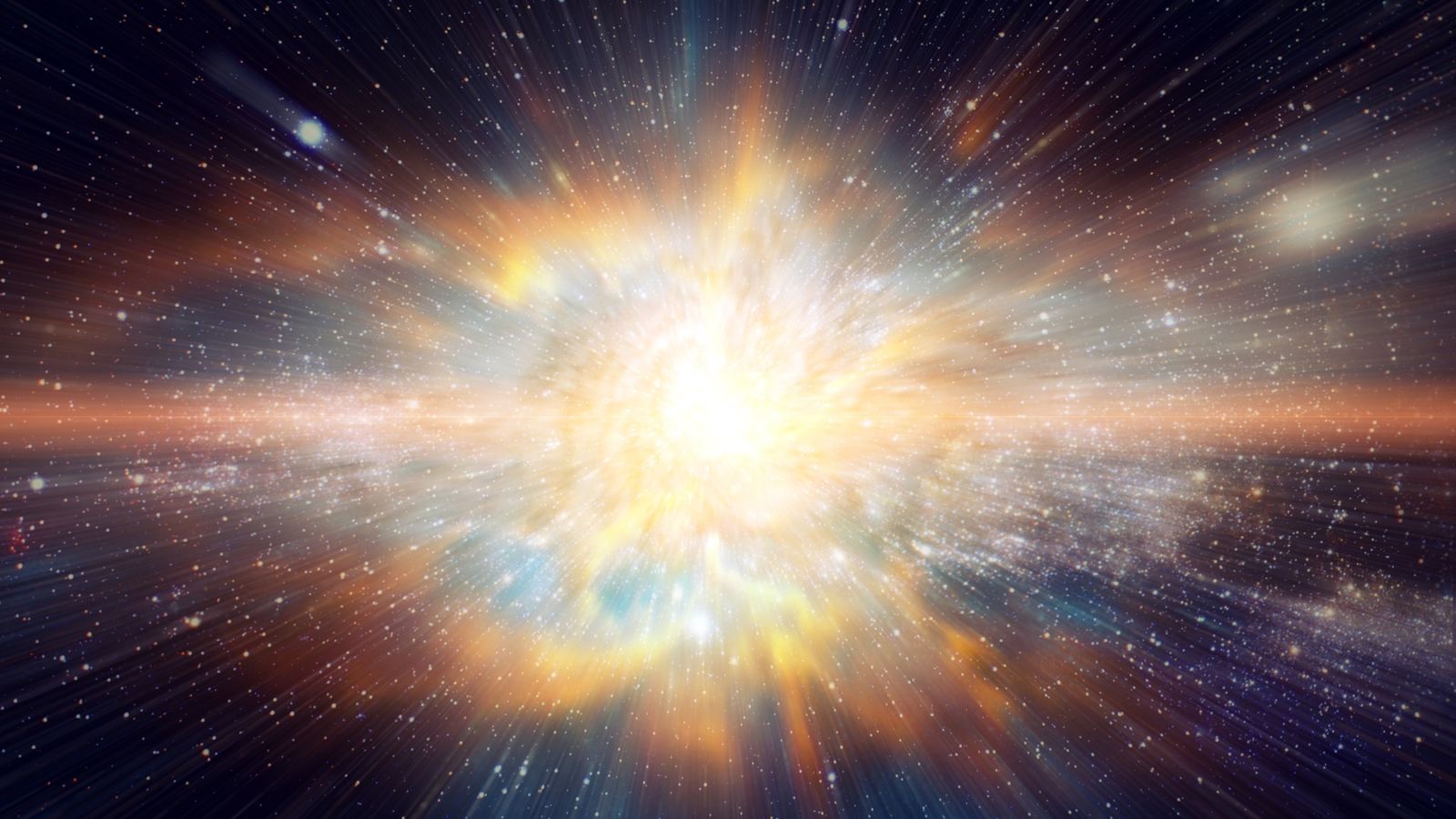 graphic illustration of a large supernova explosion in space.