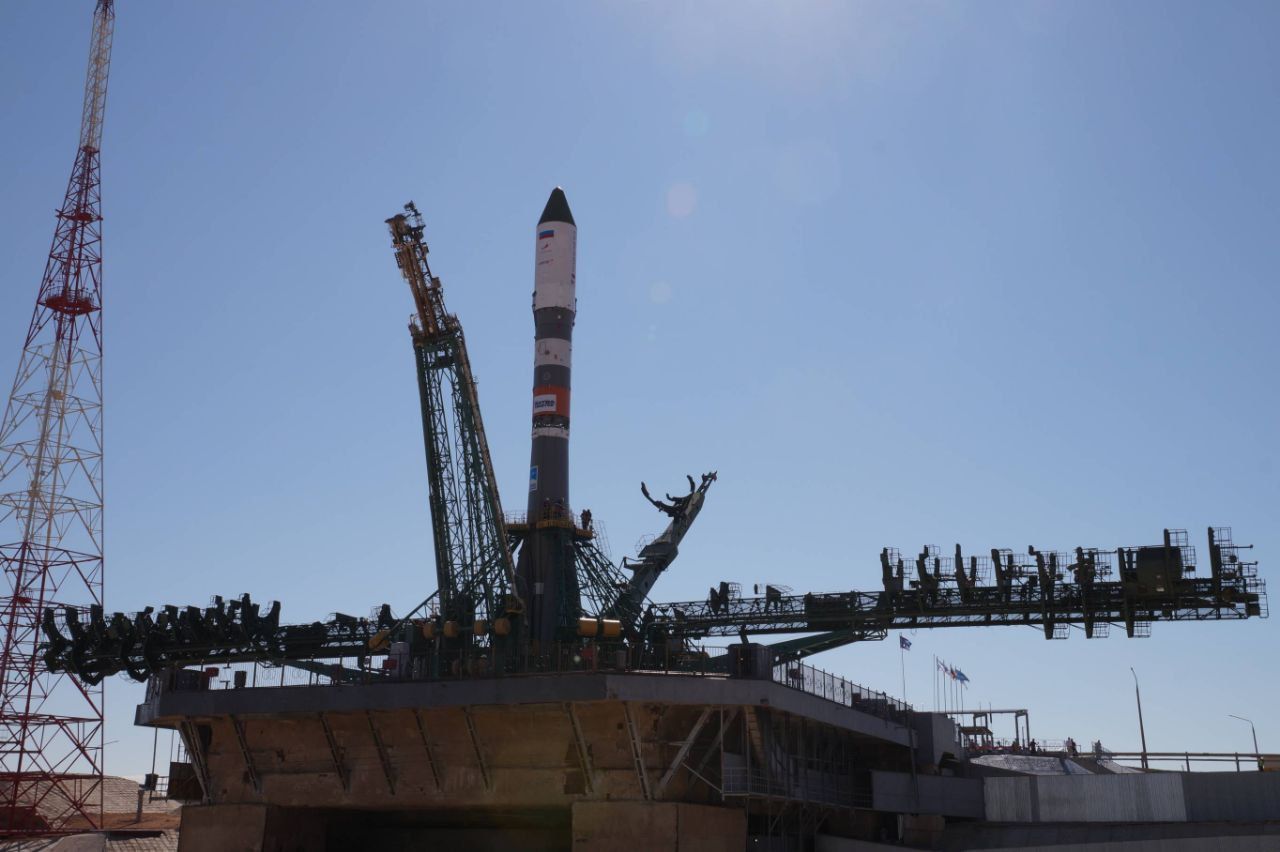 Soyuz on the launch pad (Progress MS-28)