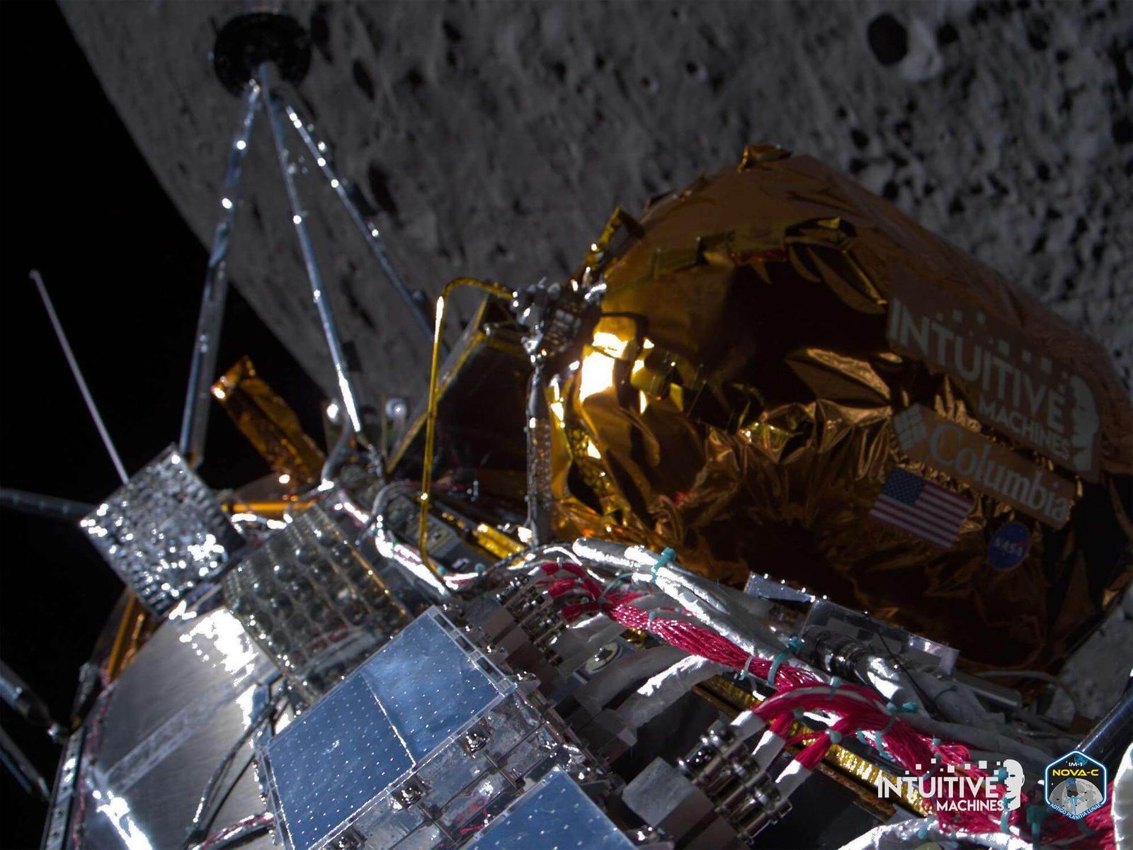 Nova-C lander orbiting the Moon (IM-1)