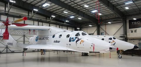 SpaceShip Two mated to the Mother ship White Knight Two