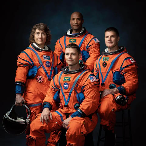 Artemis II crew official portrait