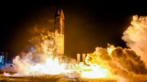 Starship Ship 34 static fire