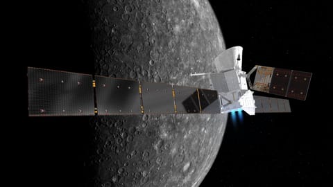 BepiColombo at Mercury render