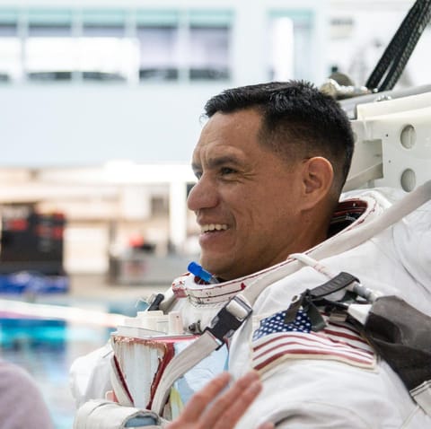 Frank Rubio in spacesuit