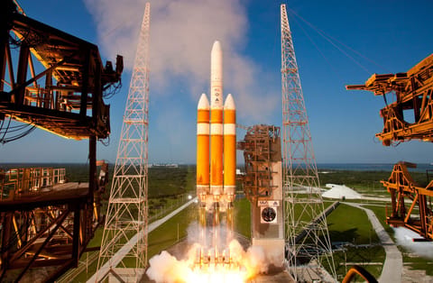 Delta IV Heavy launching from SLC-37