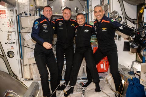 Ax-3 crew in the ISS