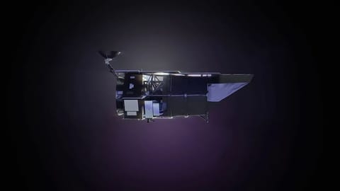 An artist rending of the Nancy Grace Roman space telescope. (NASA)