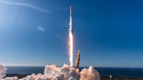 Falcon 9 liftoff from SLC-4E (SDA-T1TL-C)