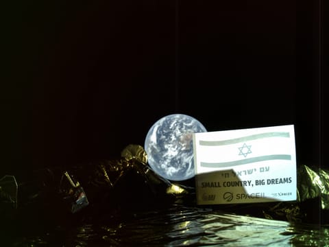 Beresheet in space with earth