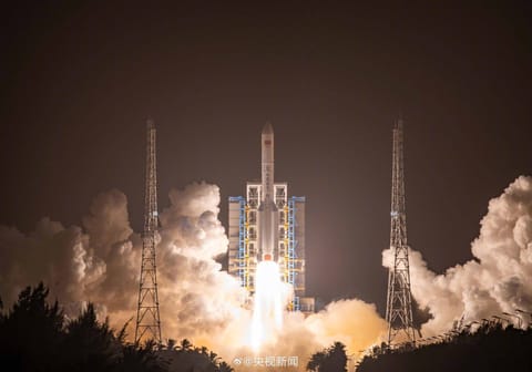Long March 5 liftoff from pad 101 (Yaogan 41)