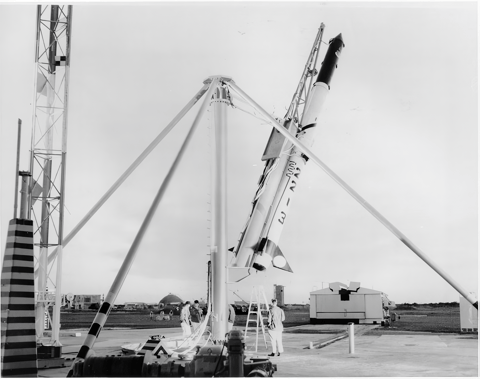Blue Scout Junior at Pad 18, 28 January 1965