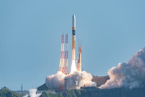 H-IIA 202 liftoff (XRISM & SLIM)