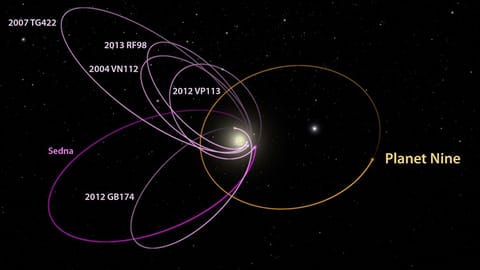a series of concentric rings on a starry background