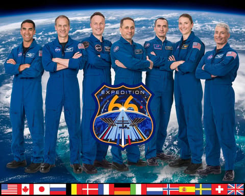 ISS Expedition 66 official portrait