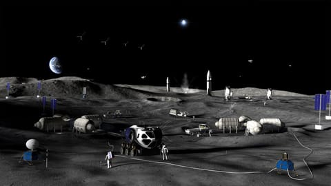 A CGI image of what the Moon base might look like