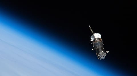 The trash-packed Progress 93 cargo spacecraft from Roscosmos departs the International Space Station after seven months docked to the Zvezda service module's aft port. Several hours later, Progress 93 reentered the Earth's atmosphere for a fiery, but safe demise above the South Pacific Ocean.