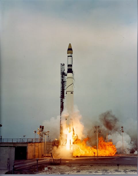 Thor-Agena D (Thor 419/Agena 2701) launch of NRL Composite 5, an eight-satellite mission, on March 9, 1965