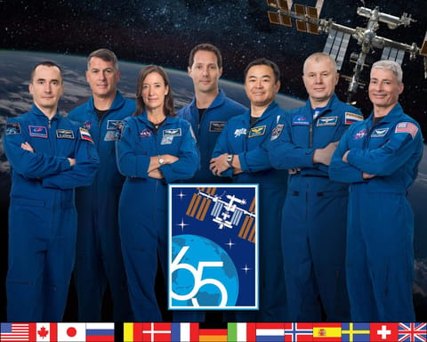 ISS Expedition 65 official portrait