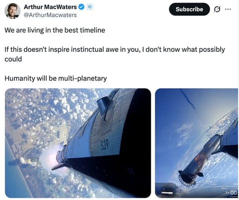 刚刚，马斯克SpaceX发射人类史上最大最强火箭！NASA局长点赞星舰V3