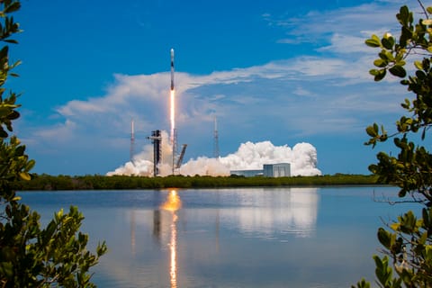 Falcon 9 liftoff from SLC-40 (GPS-III SV08)