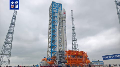 CZ-12 on its launch pad.