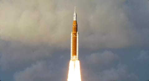 the Artemis II rocket launch