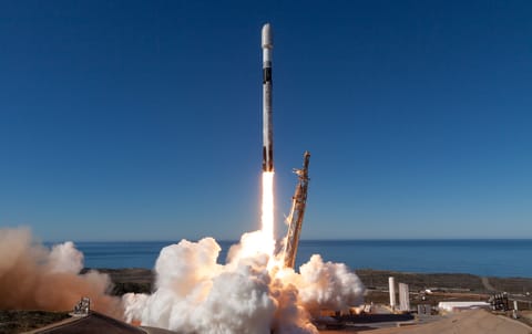 Falcon 9 liftoff from SLC-4E (Transporter-12)