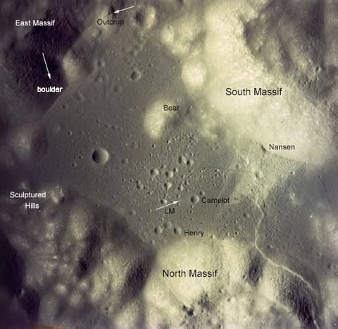 Apollo 17 landing site at Taurus–Littrow valley