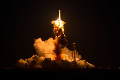 Antares 130 exploding