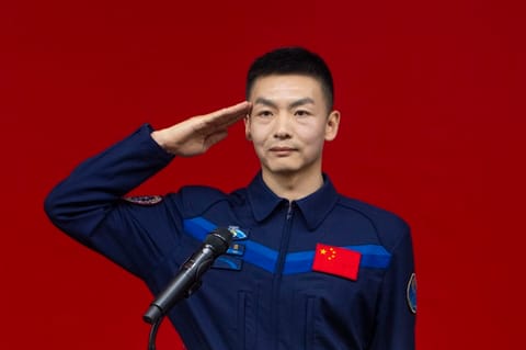神舟二十三号航天员张志远。人民网记者 翁奇羽摄