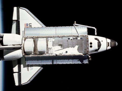 Spaceshuttle Challenger in orbit