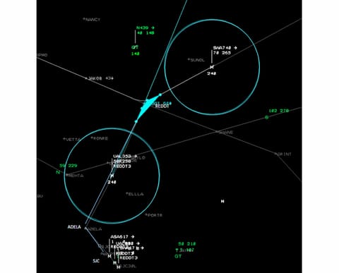 Conflict probe between departure and arrival aircraft